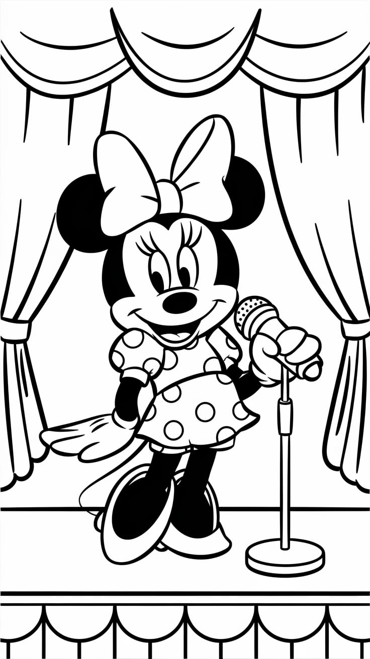 desenhos minnie para colorir