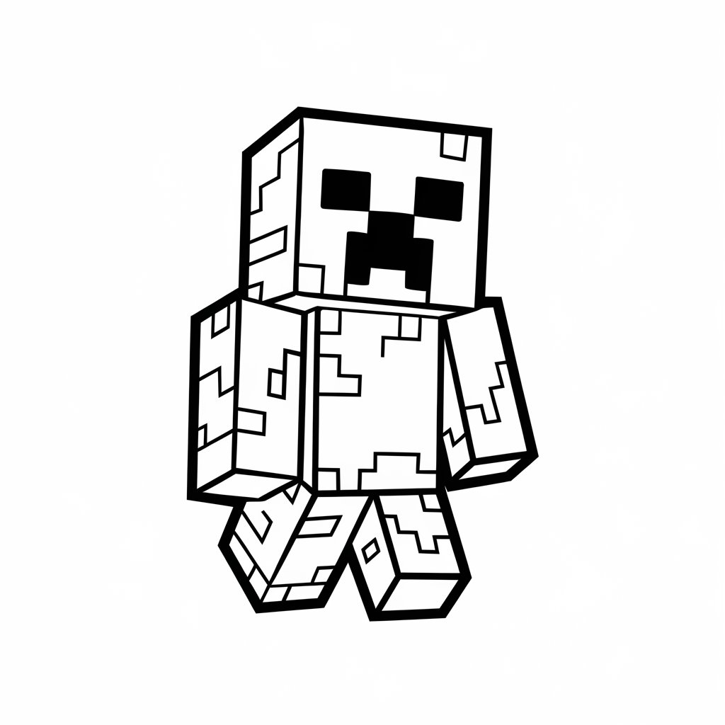 desenho para colorir minecraft