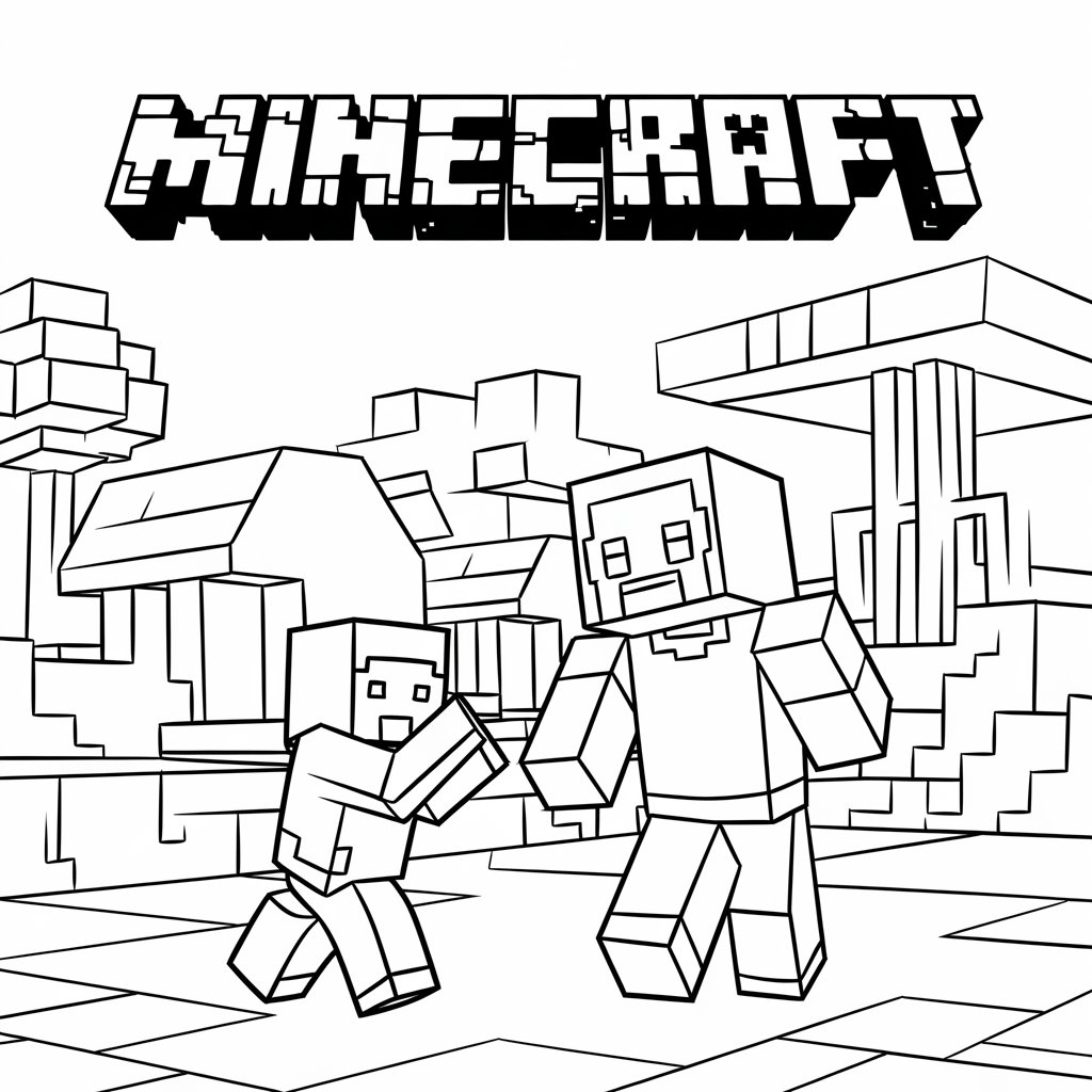 desenho minecraft para colorir