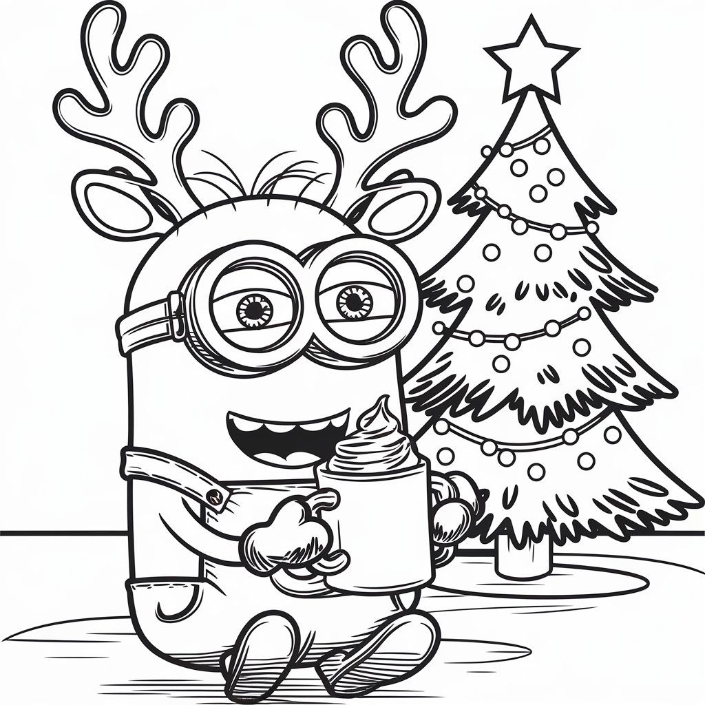 desenho para colorir minions