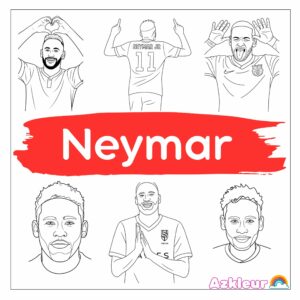 Neymar para colorir