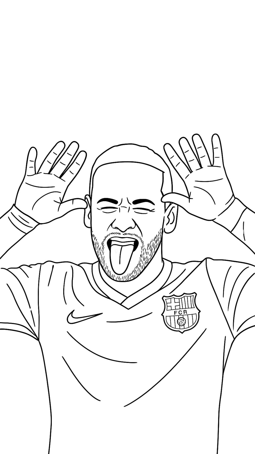 desenho para colorir neymar