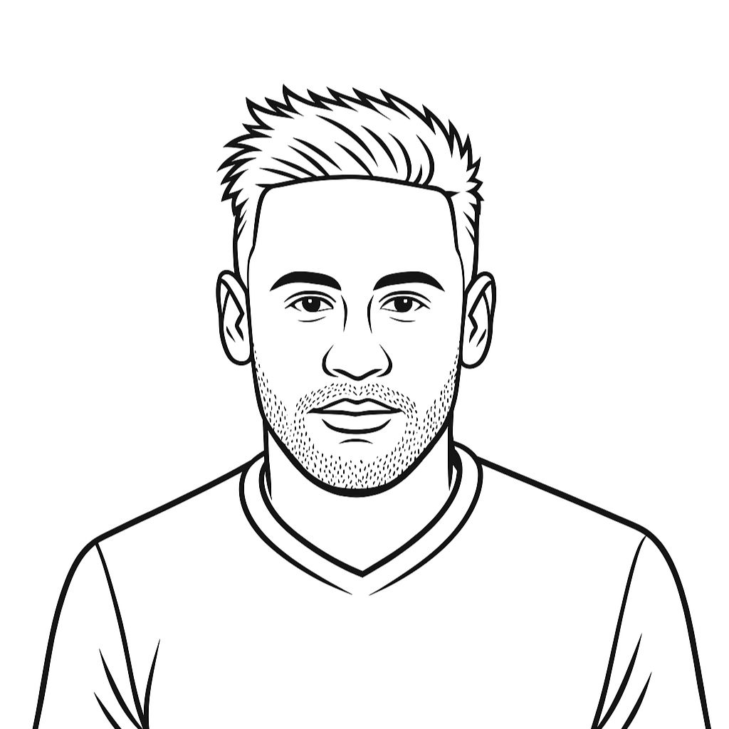 neymar desenho para colorir