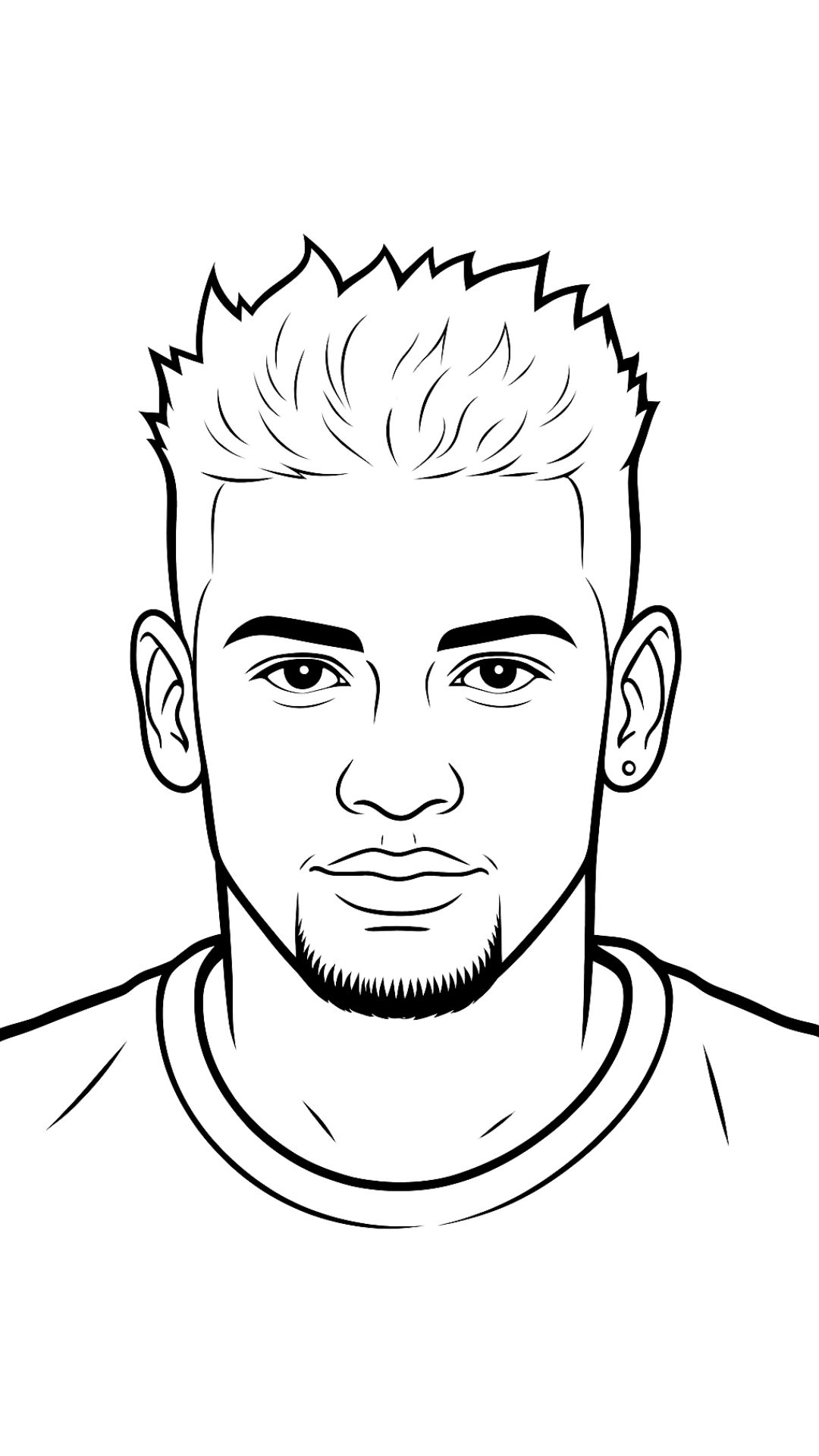 desenho para colorir do neymar