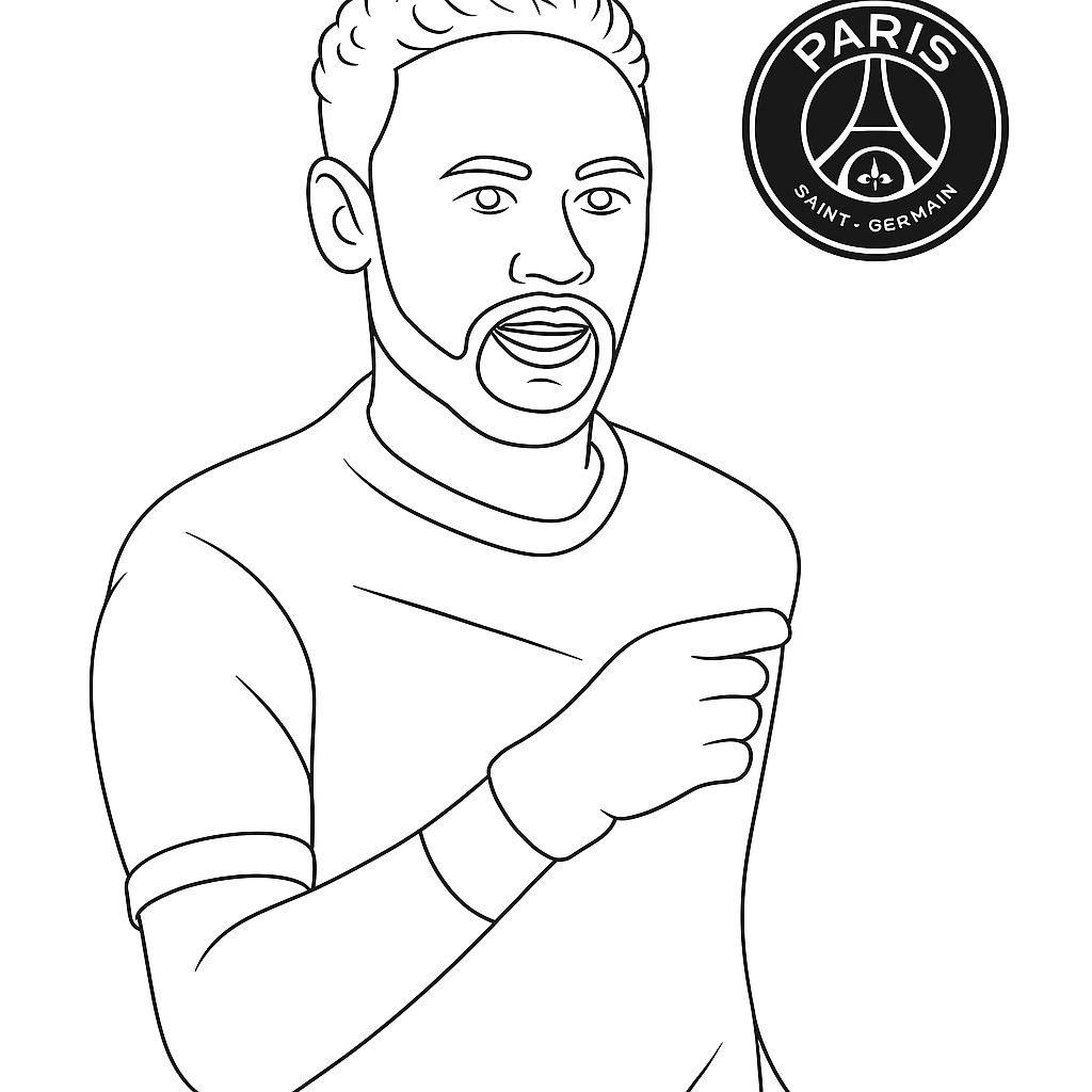 desenhos do neymar para colorir