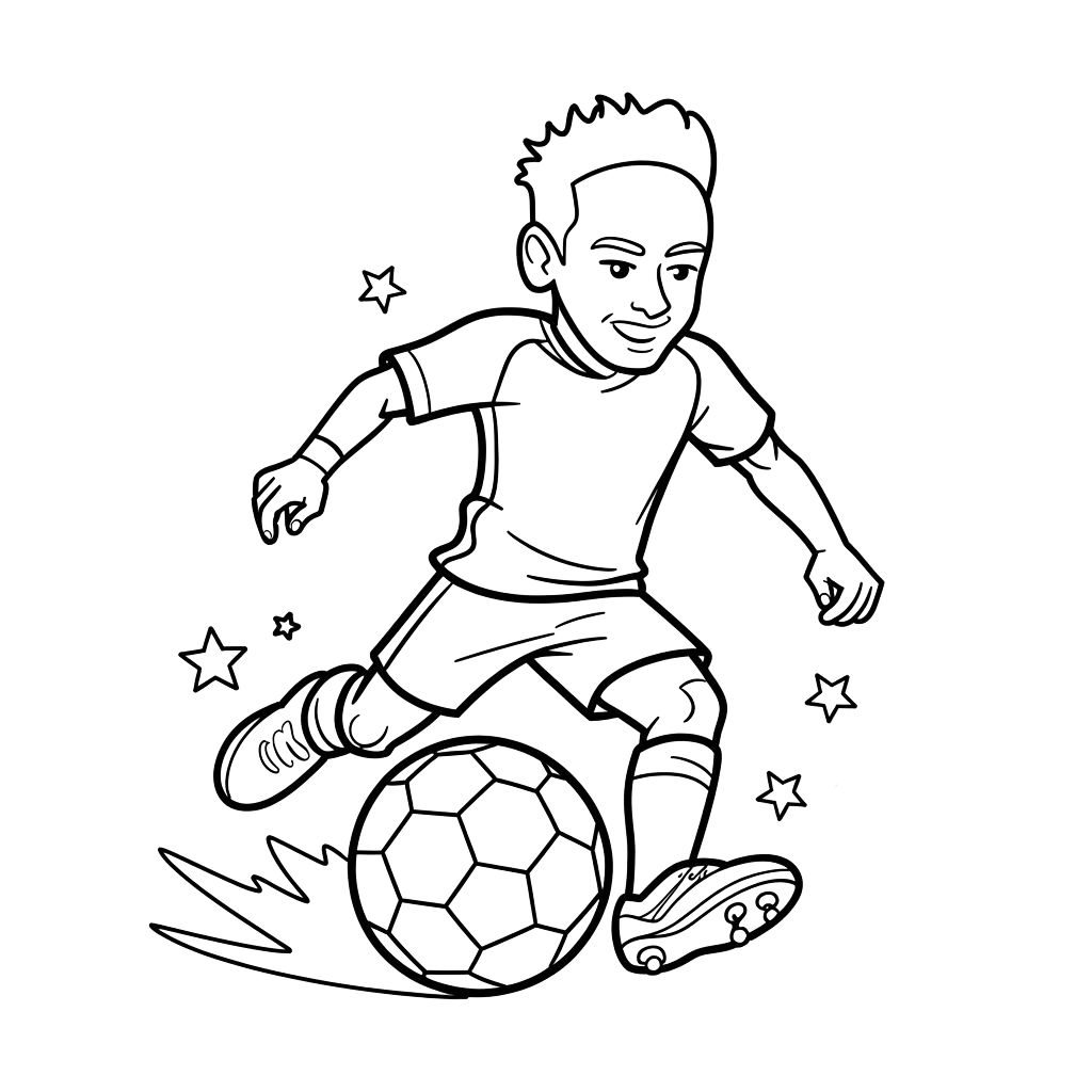 desenhos para colorir neymar