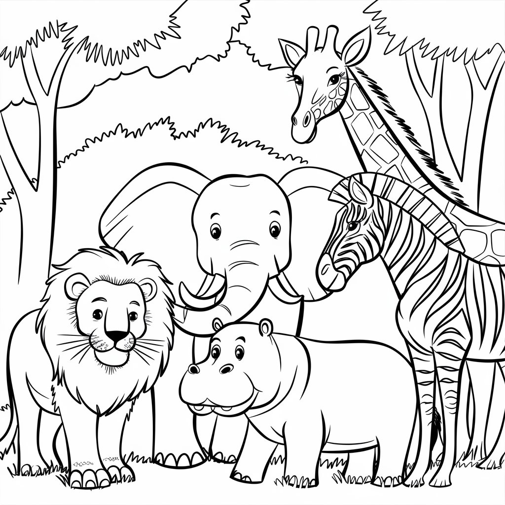 desenho zoológico para colorir