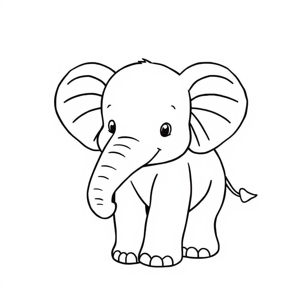 desenhos elefante para colorir
