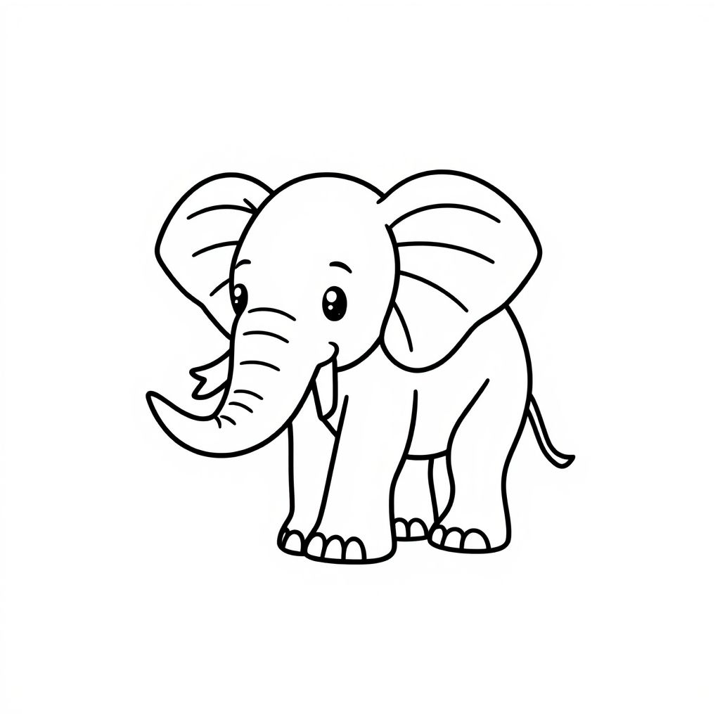 desenho elefante para colorir