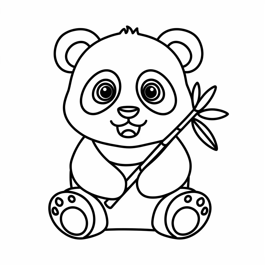 panda desenho para colorir