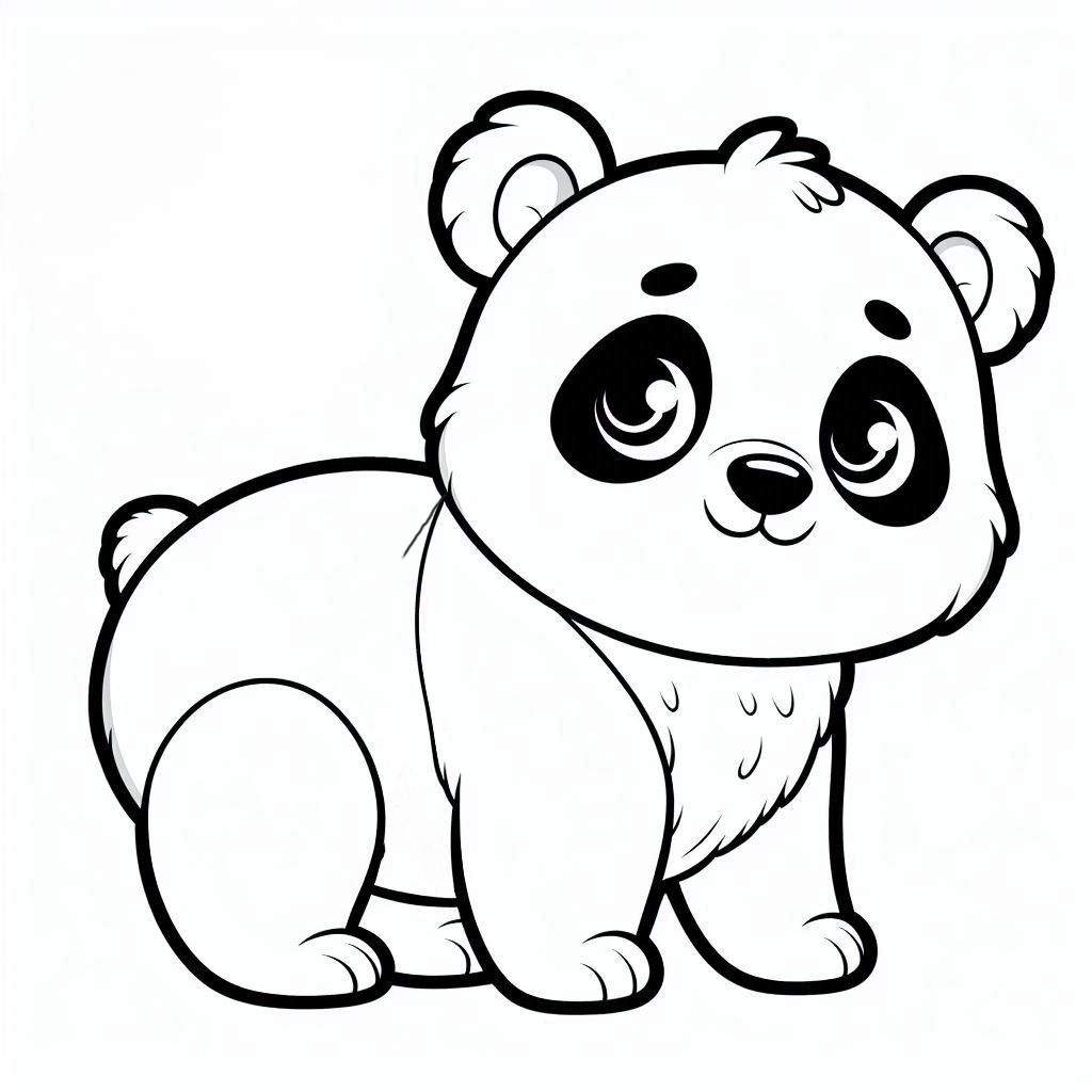 desenho de panda fofo para colorir