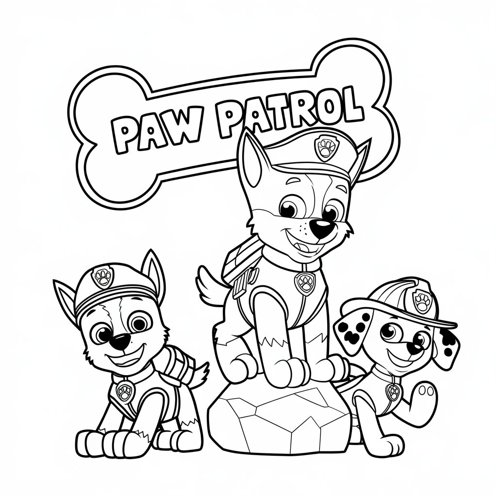 desenho para colorir e imprimir patrulha canina