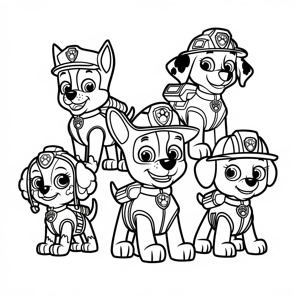 desenhos patrulha canina para colorir