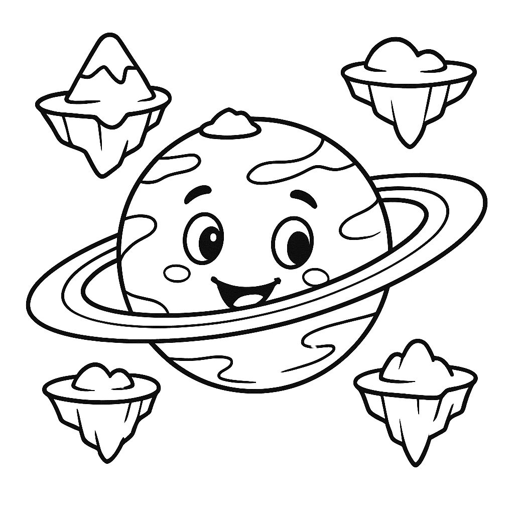 desenho para colorir planeta