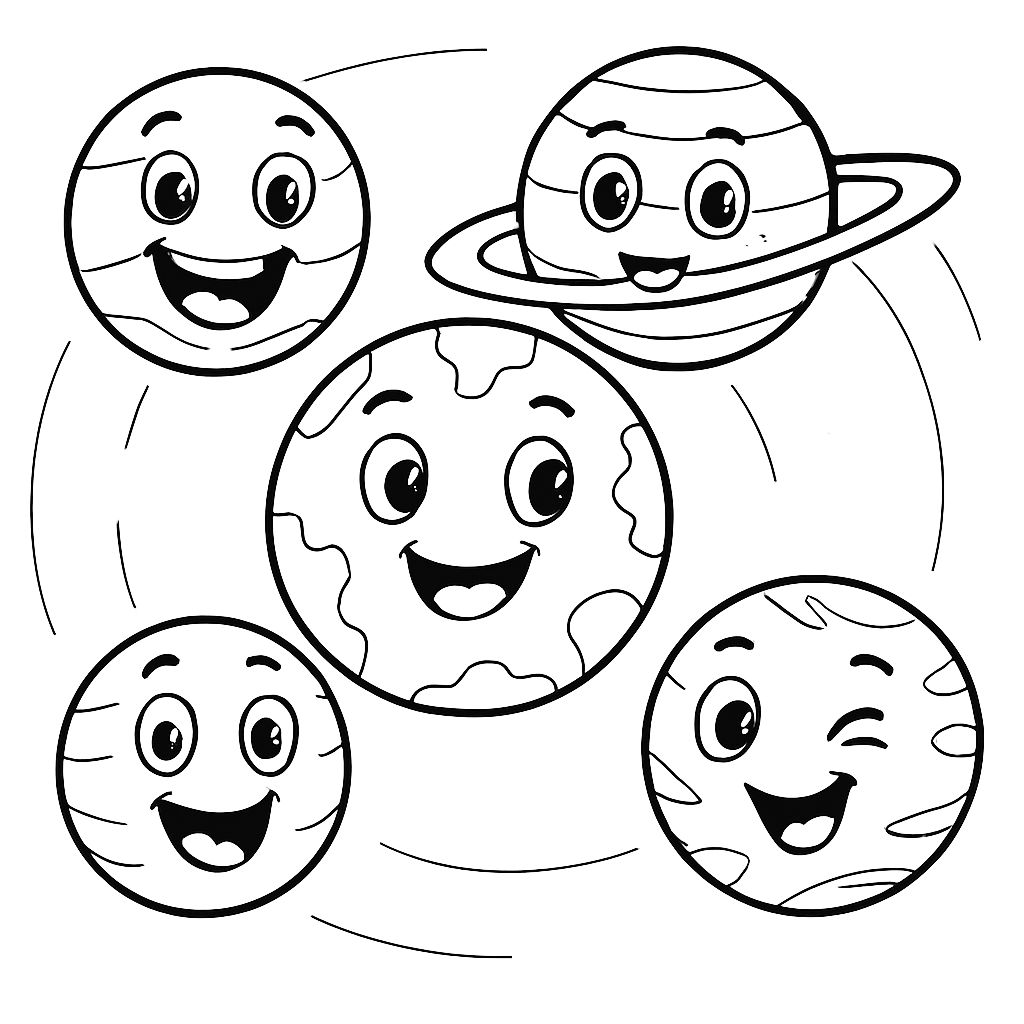 desenhos de planetas para colorir