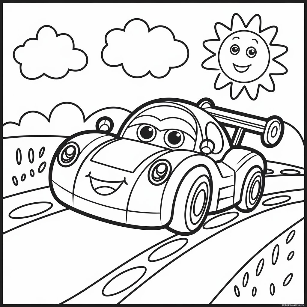 desenhos para colorir de carros de corrida