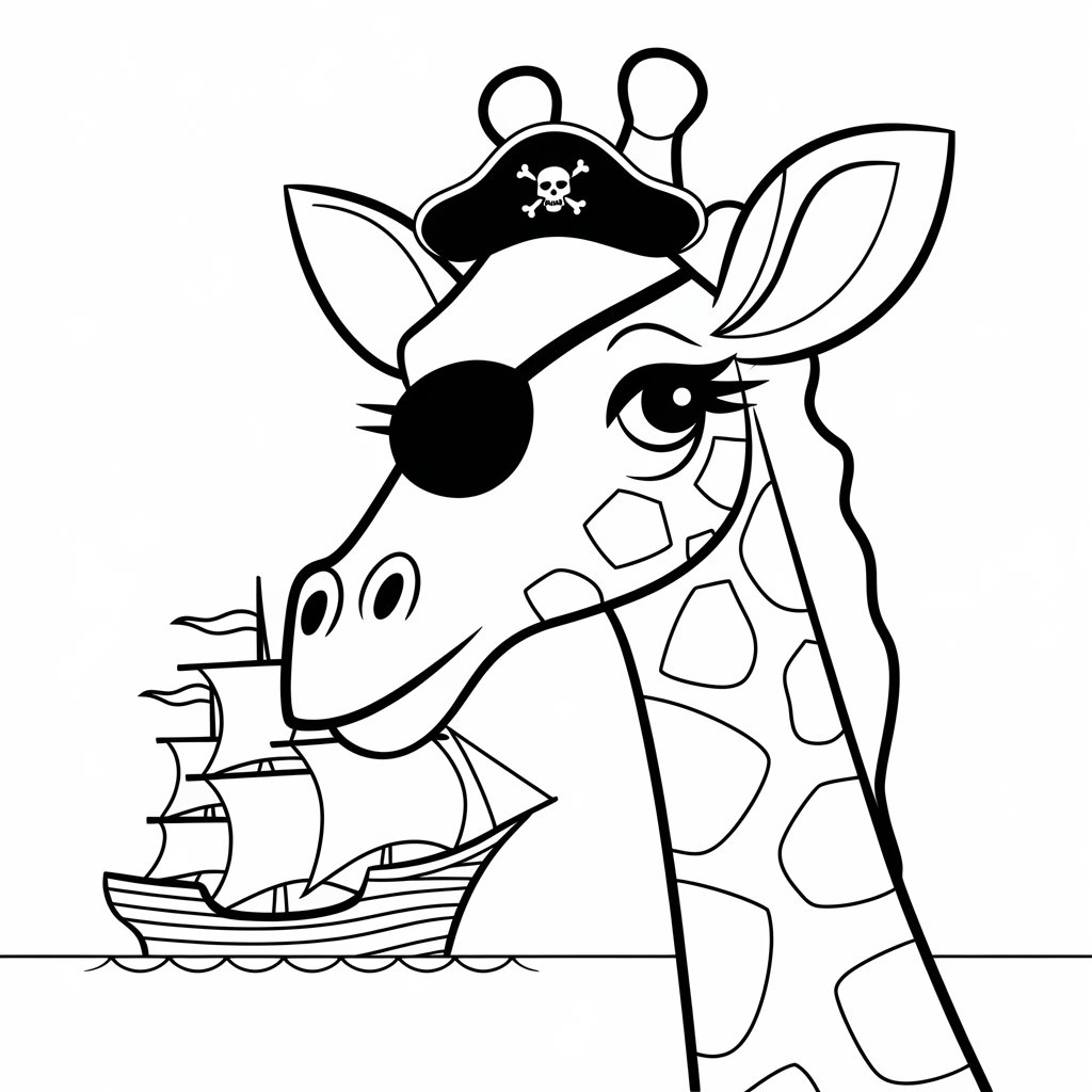 desenho para colorir de girafa