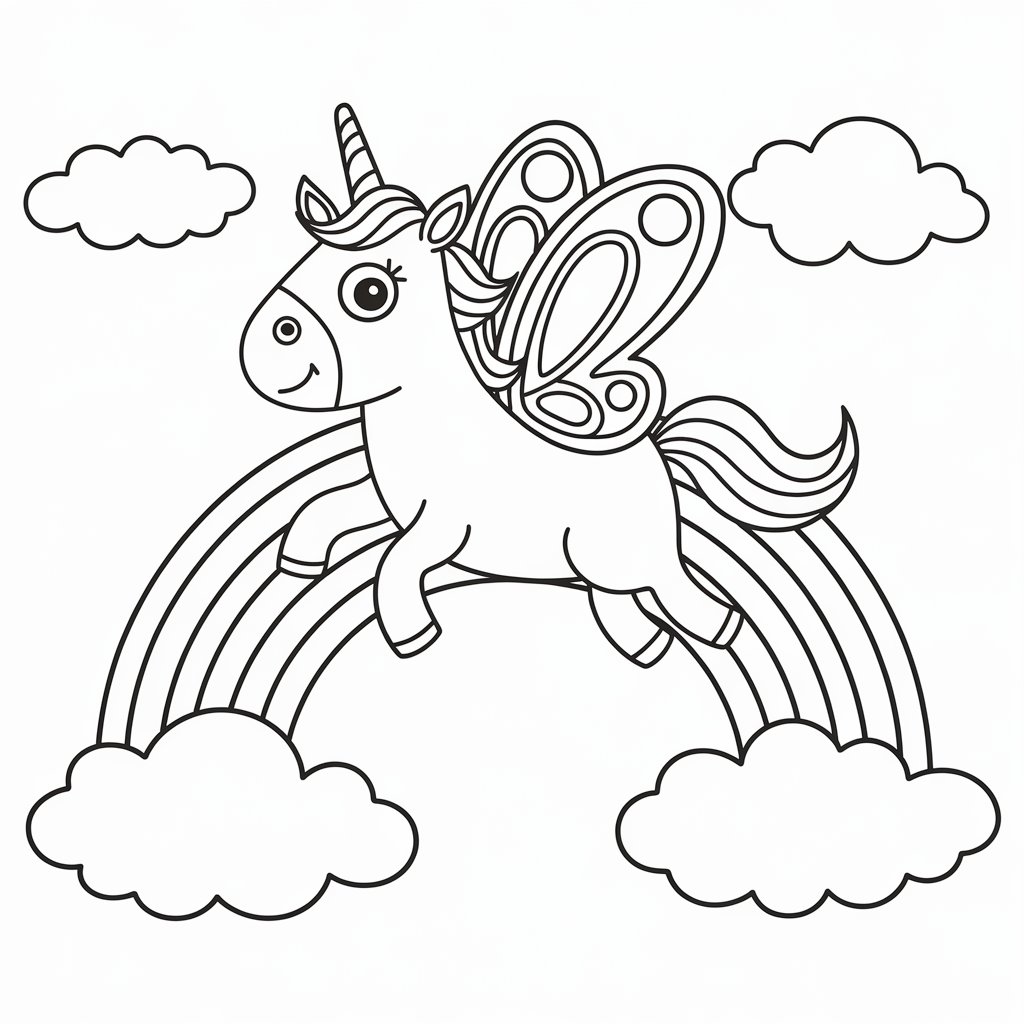desenhos para colorir unicórnio arco-íris