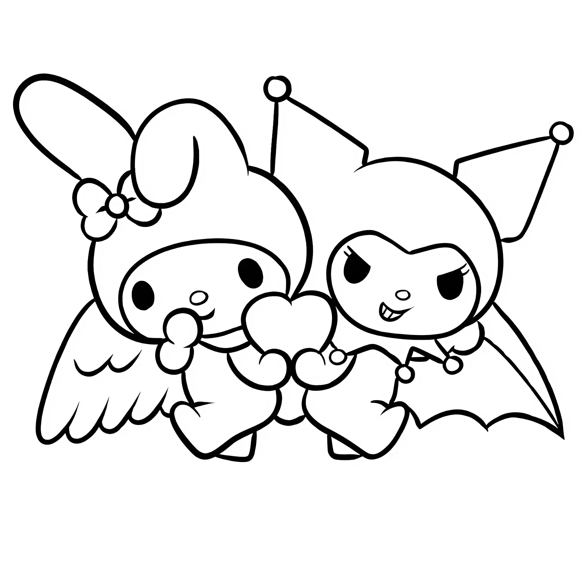 desenhos para colorir da kuromi simples