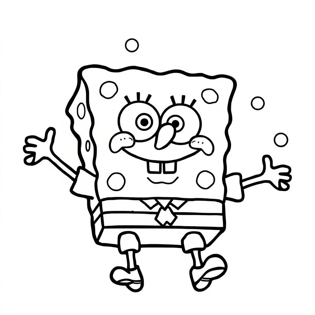 desenho para colorir e imprimir bob esponja