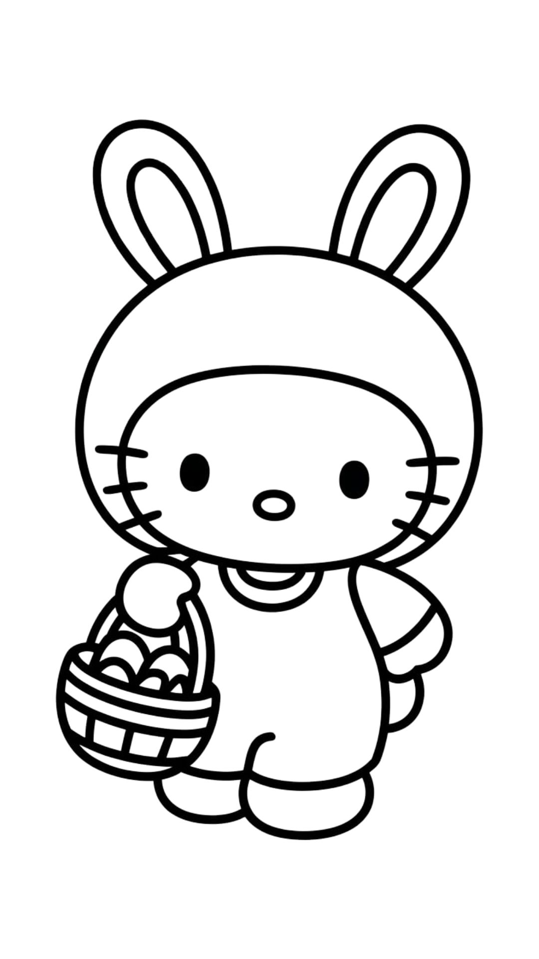 hello kitty desenhos para colorir