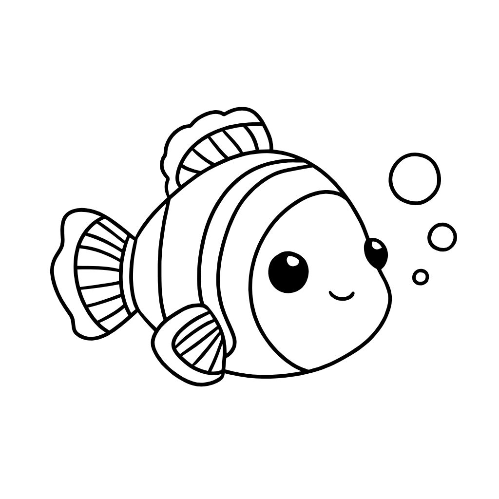 desenho de peixes para colorir