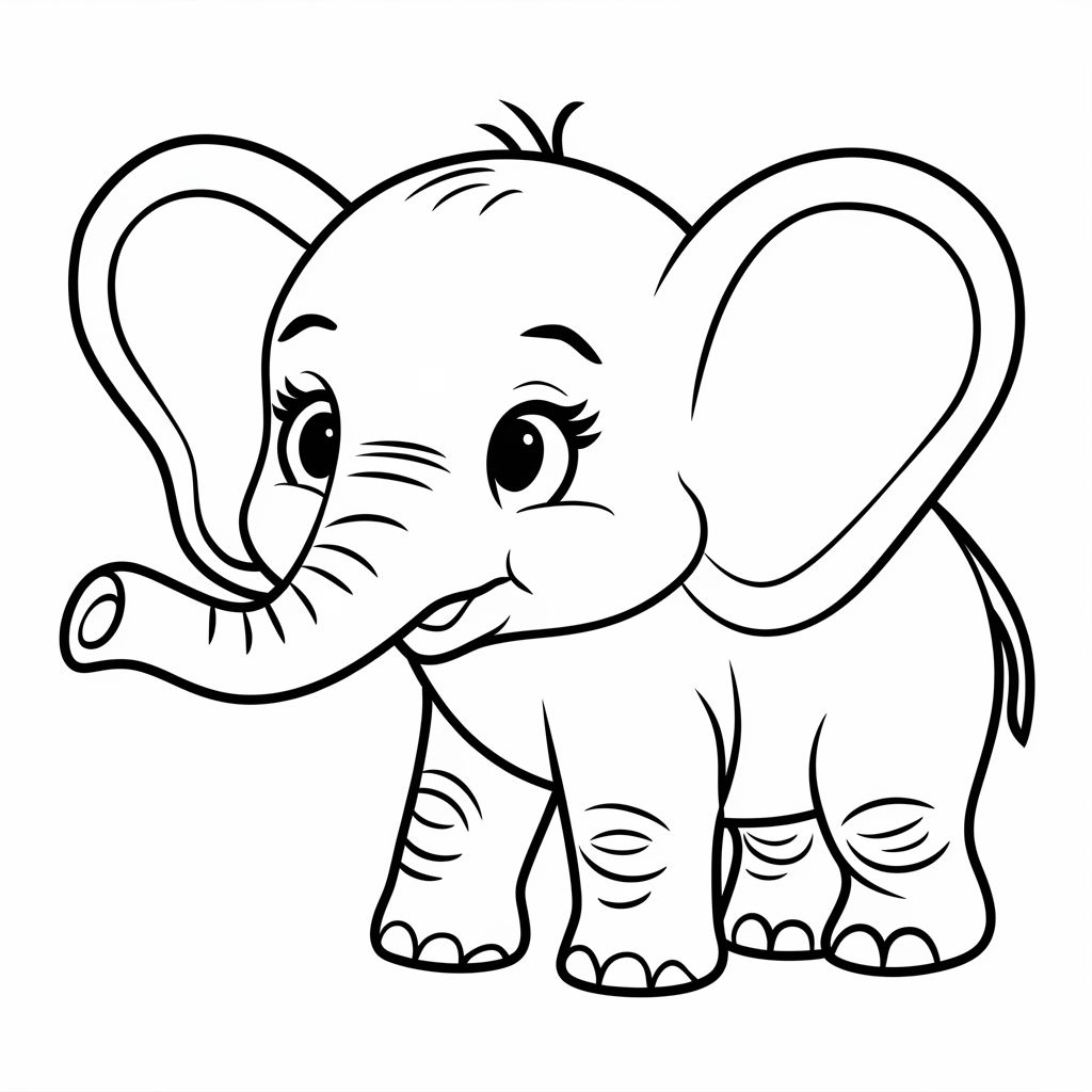 elefante para colorir