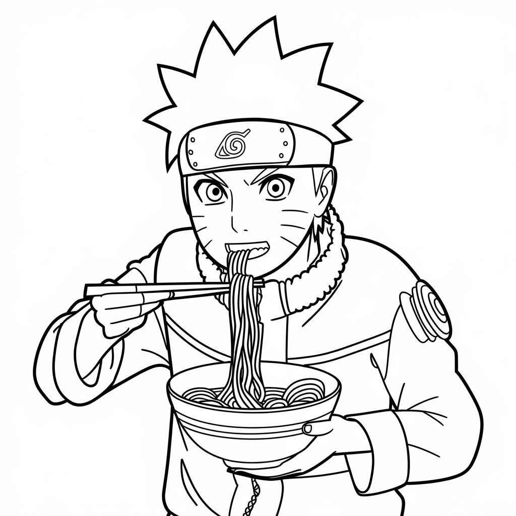 desenho naruto para colorir