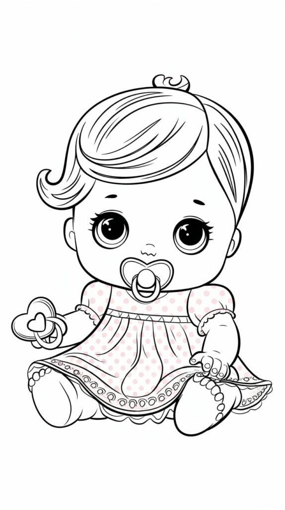 desenhos para colorir de bebe