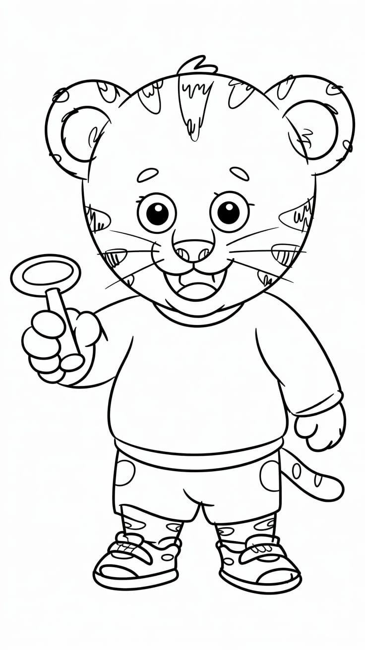 desenho daniel tigre para colorir