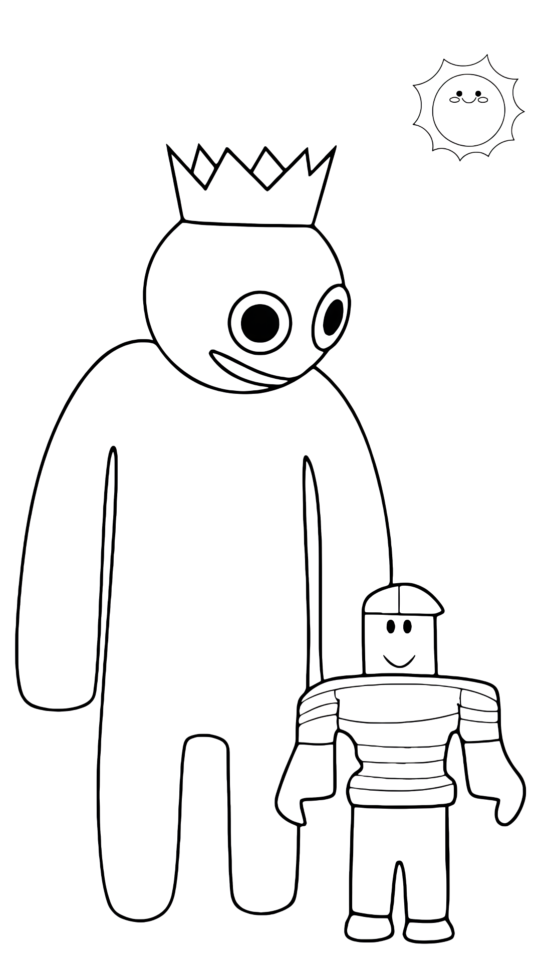 rainbow friends desenho para colorir