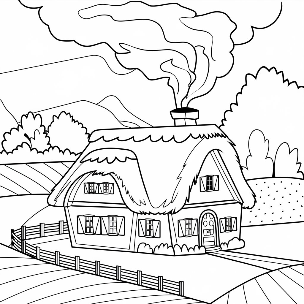 desenho de fazenda para colorir