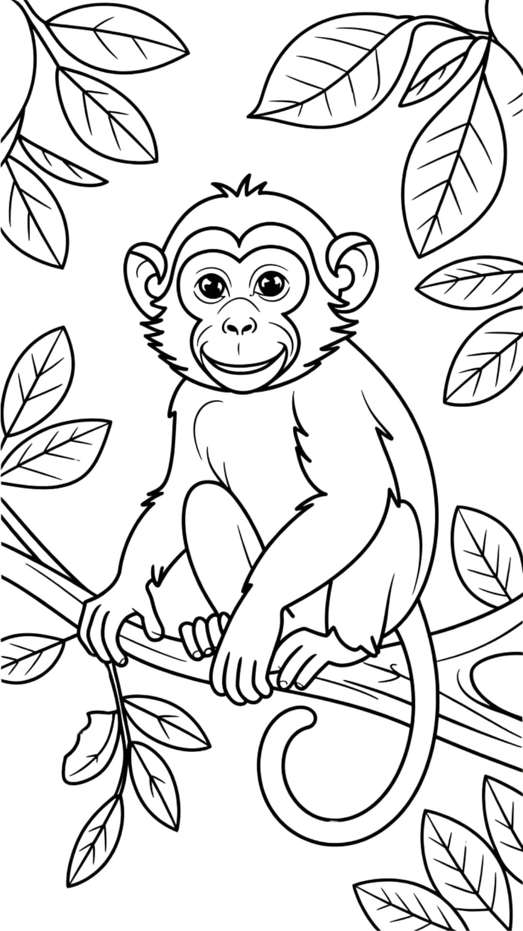 imagem de macaco para colorir