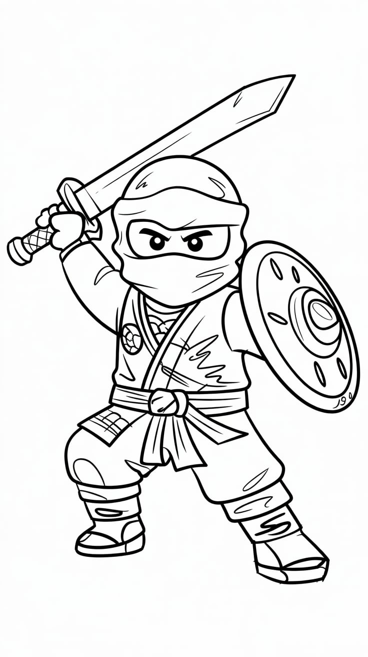 ninjago para colorir kai