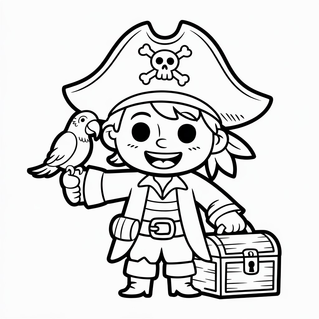 desenho de pirata para colorir