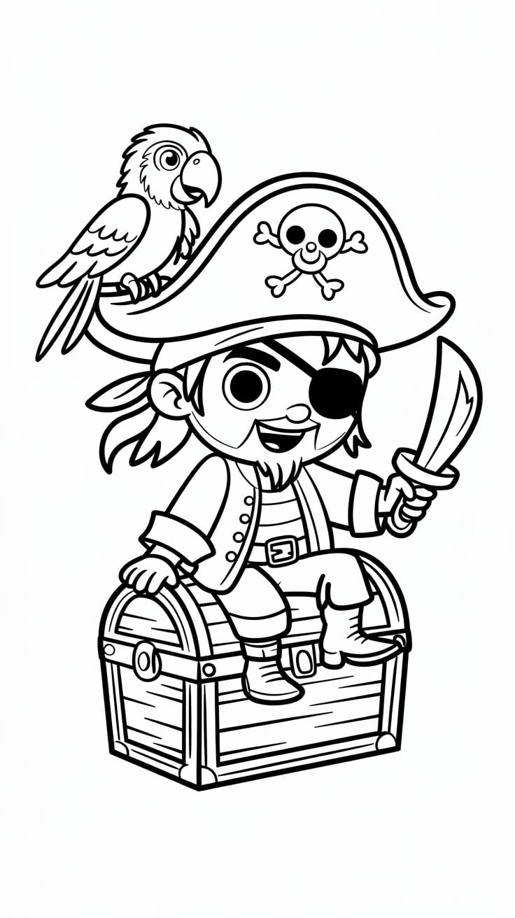 pirate boat coloring pages