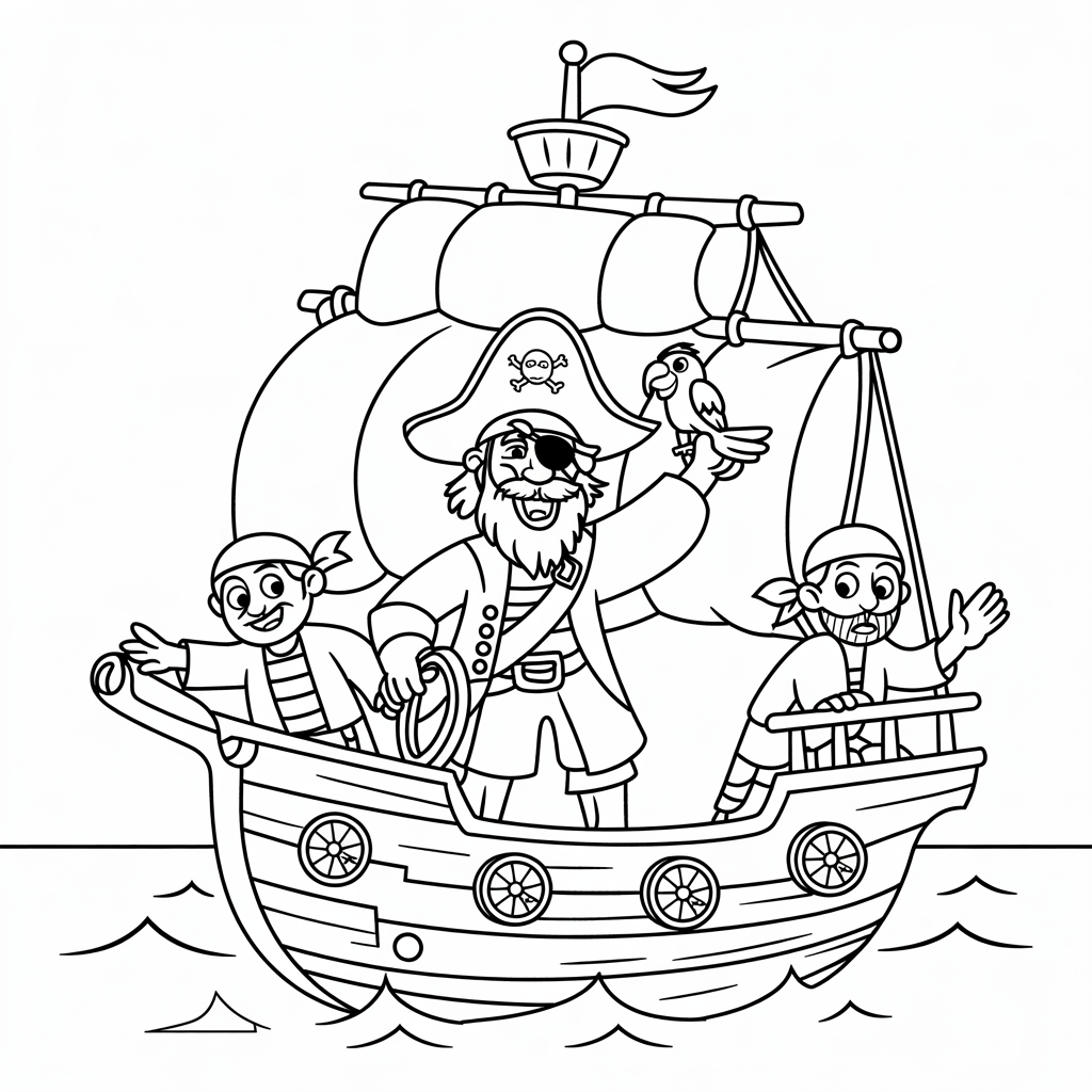 desenho de piratas para colorir