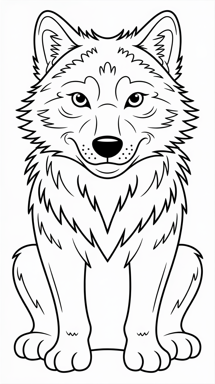 desenhos de lobo para colorir e imprimir