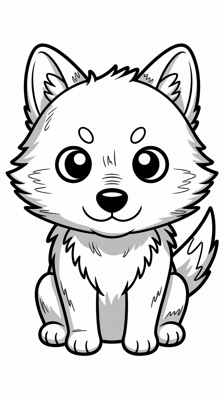 desenho lobo para colorir