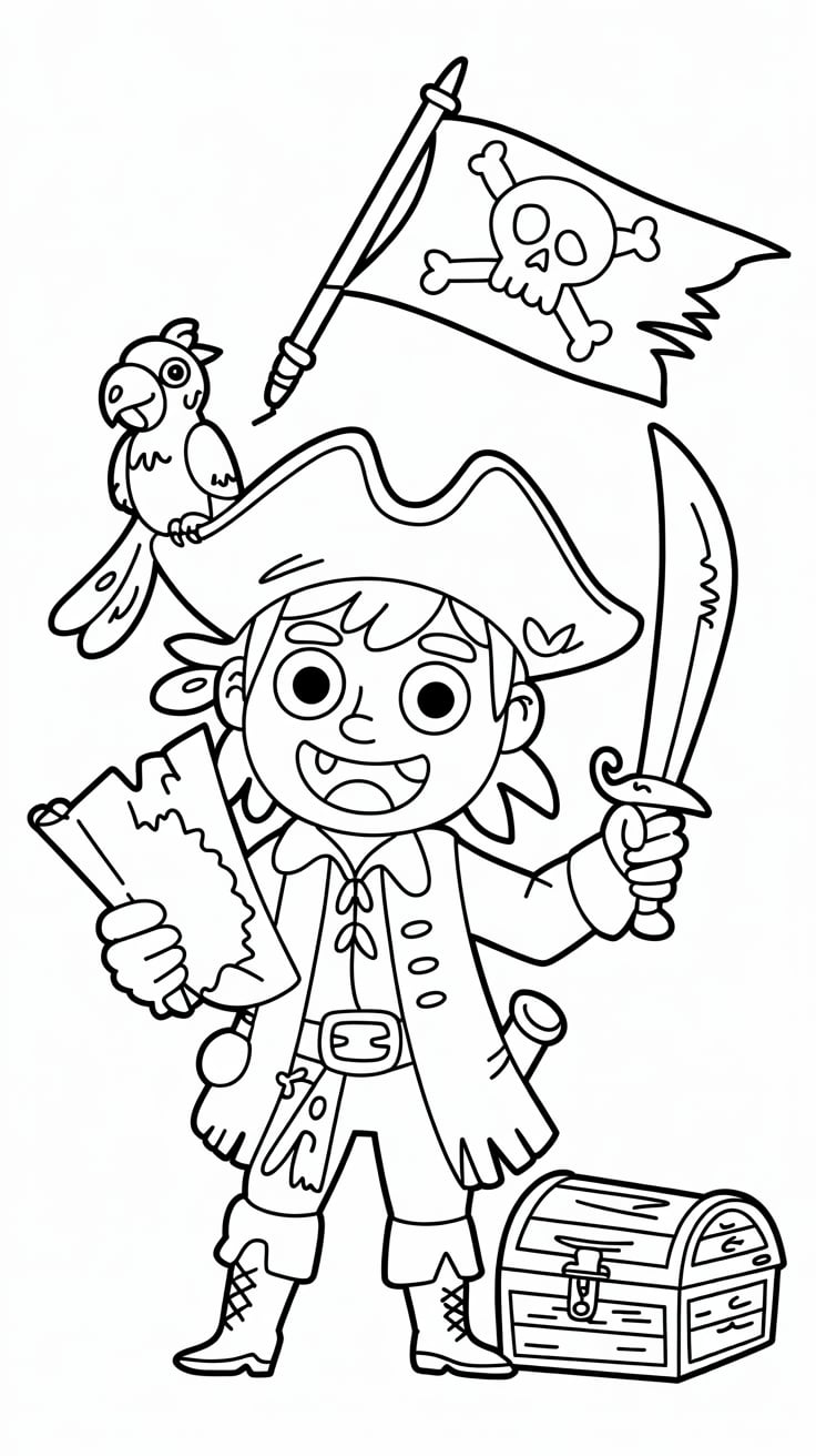 desenhos de piratas para colorir