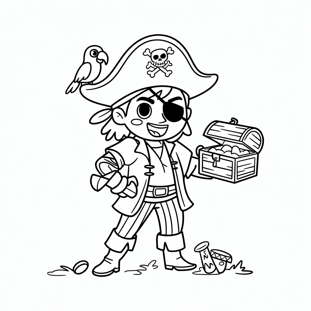 desenhos de pirata para colorir