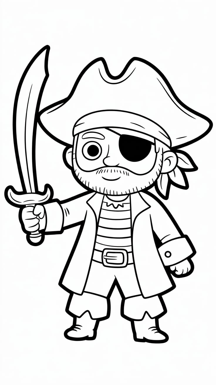 pirata desenho para colorir