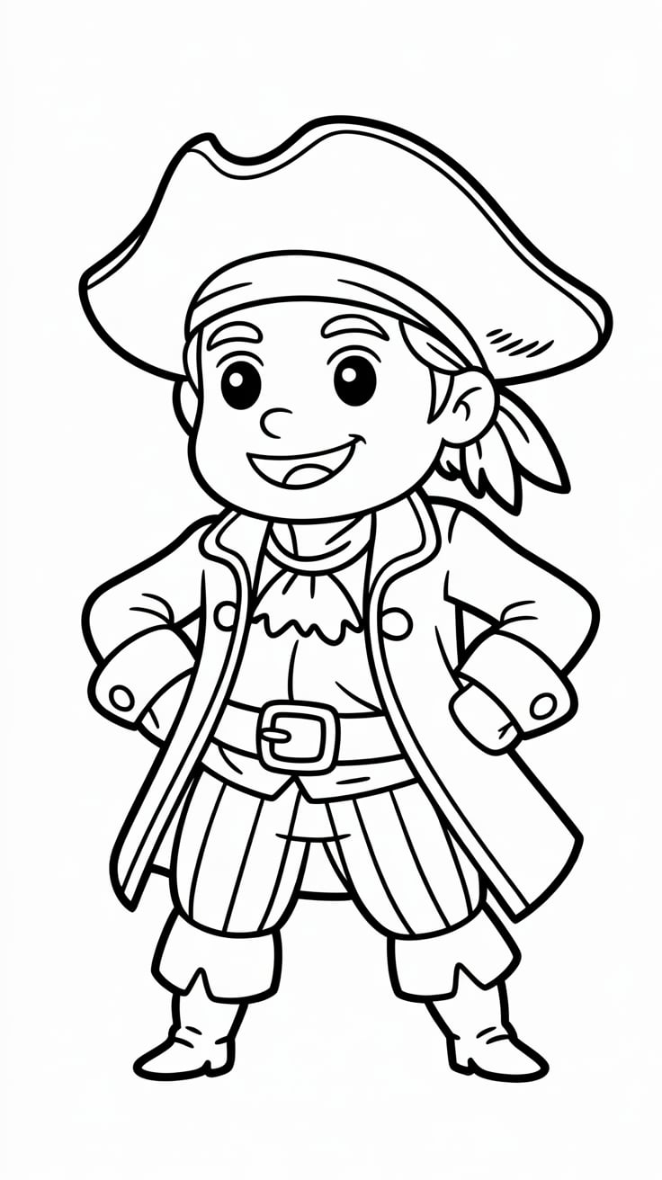 desenho para colorir pirata