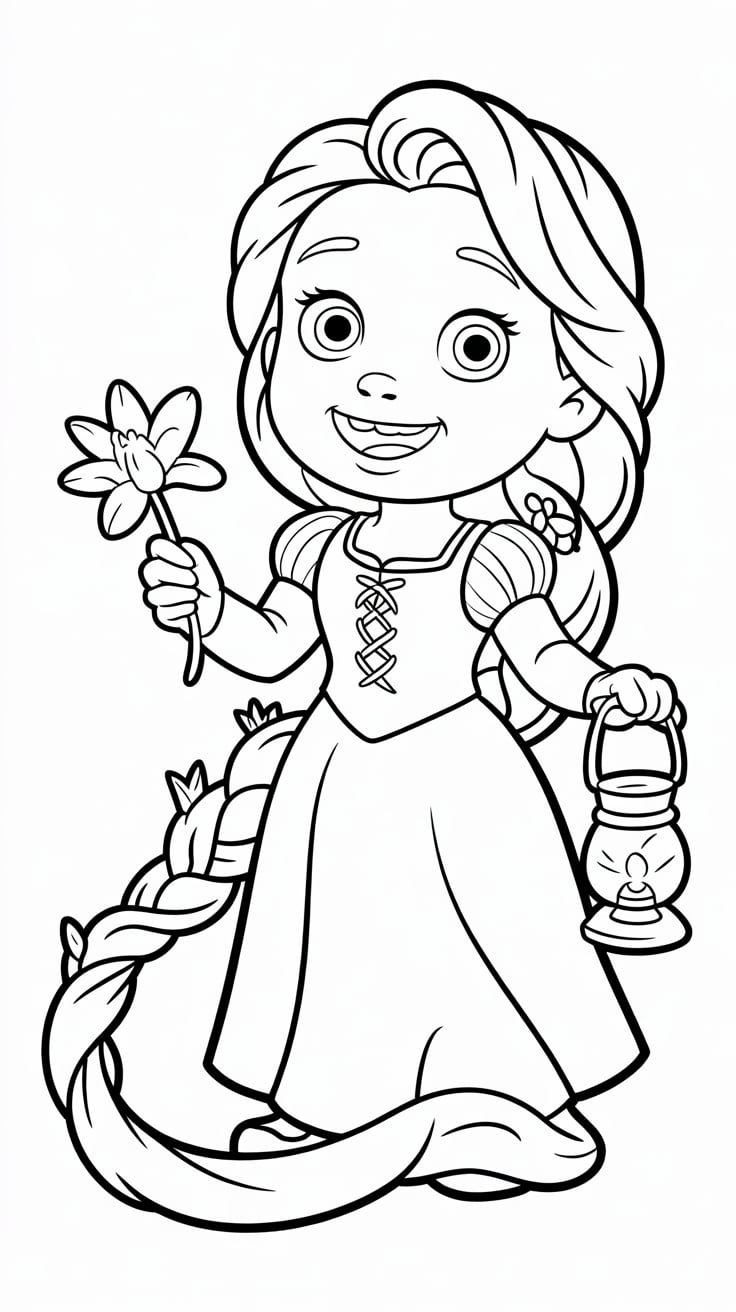 desenho da torre da rapunzel para colorir