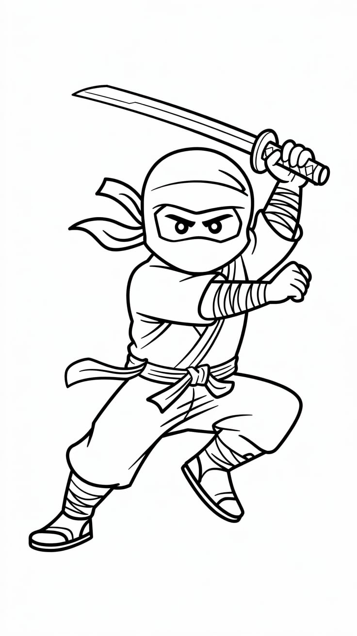 desenho para colorir ninjago
