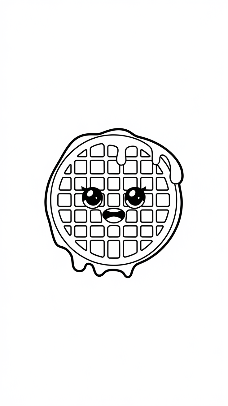 desenho de comidas fofas para colorir