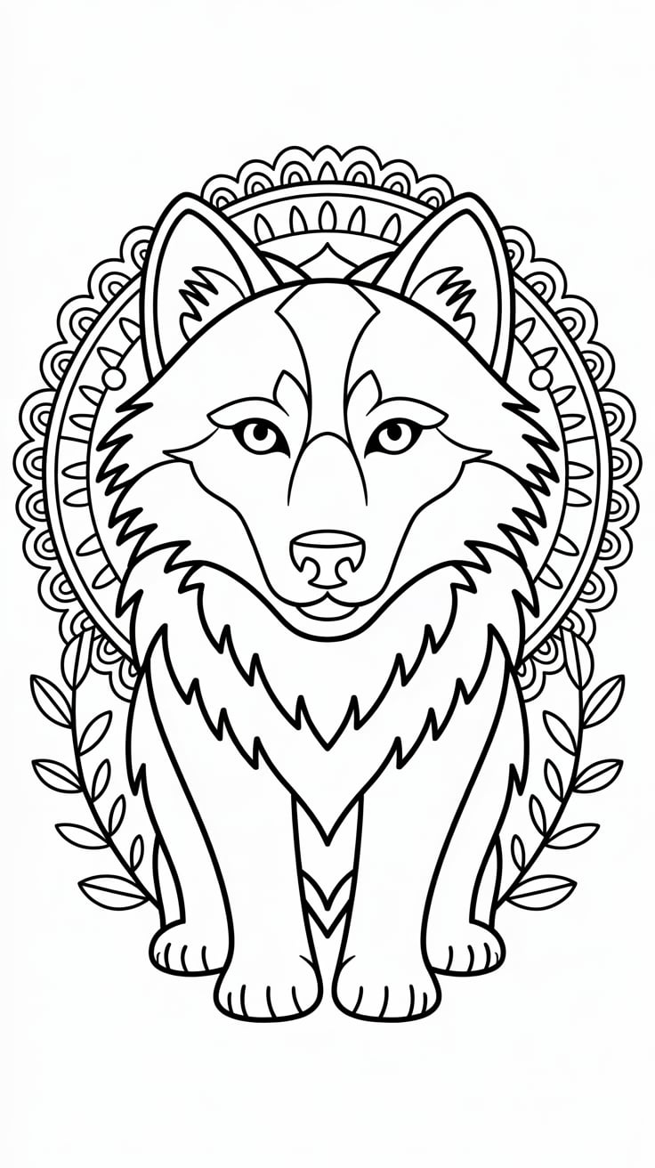 desenhos para colorir de lobo