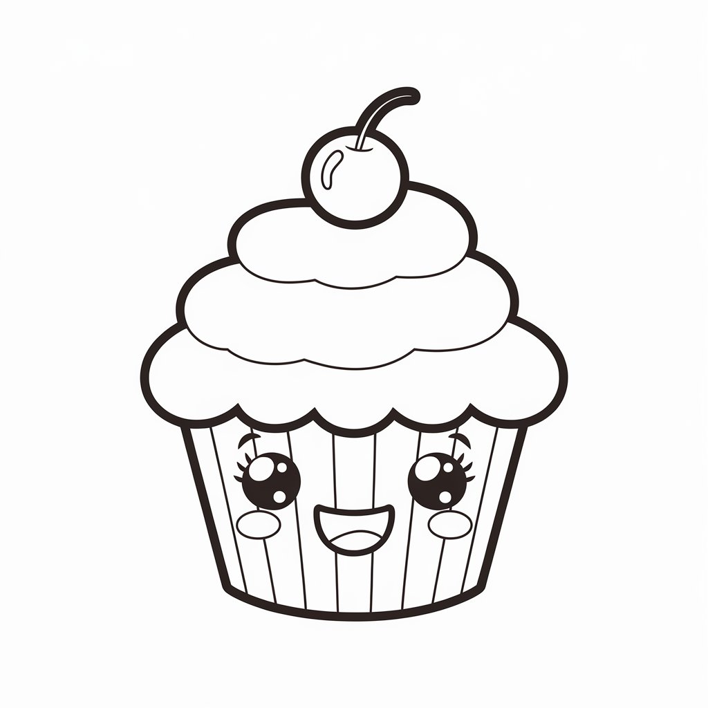 comida fofa para colorir