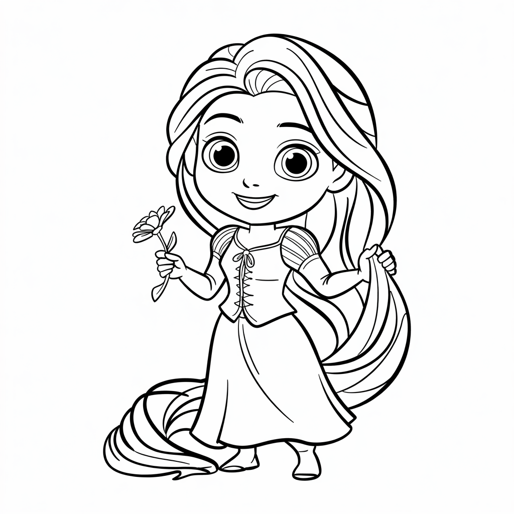 desenhos para colorir da rapunzel