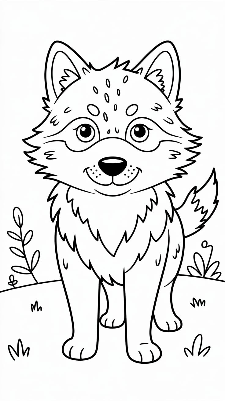 desenhos lobo para colorir